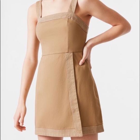 Urban Outfitters Trapunto Stitch Twill Mini Dress Sz 4 - Picture 1 of 16